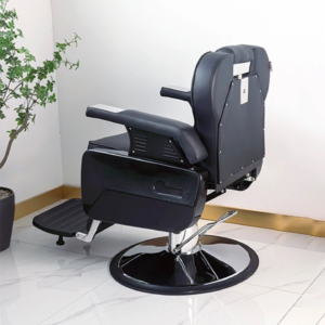 Professional Barber Chair - Sleek Black Modern Design